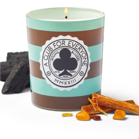 Rowing Blazers x Target 7 oz Wick Jar Glass Candle Amberwood and Charcoal - Picture 1 of 2